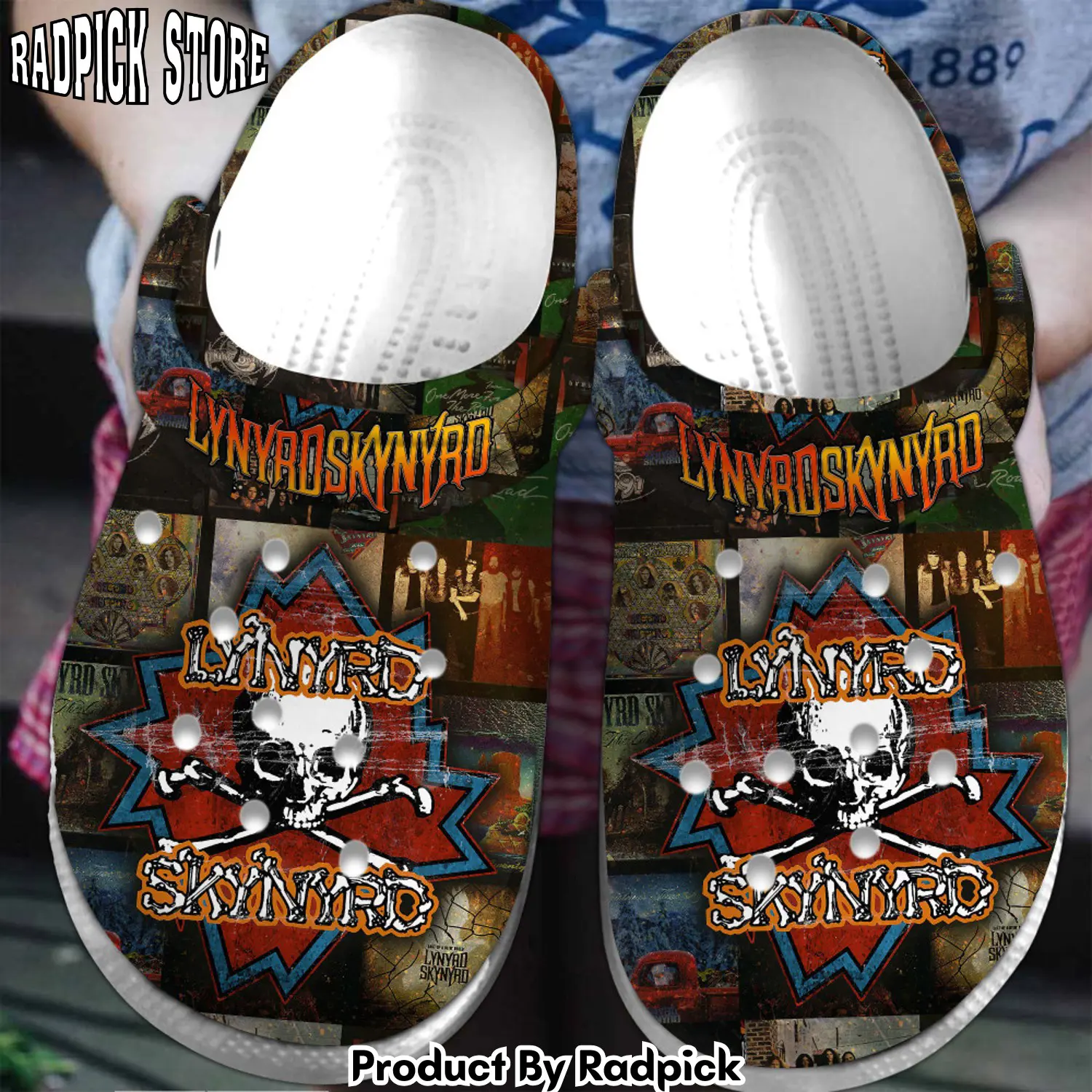 Radpick premium lynyrd skynyrd music clogs shoes comfortable for men women apx rp6522244